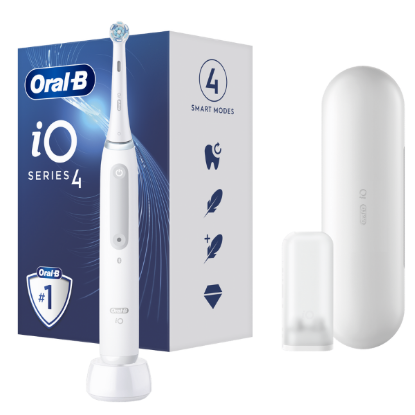 Εικόνα της ORAL-B IO4  ΗΛΕΚΤΡΙΚΗ ΟΔΟΝΤΟΒΟΥΡΤΣΑ ΜΕ ΘΗΚΗ ΤΑΞΙΔΙΟΥ ΛΕΥΚΗ 1ΤΕΜ.