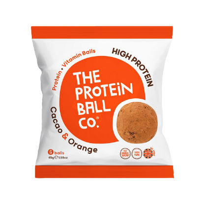 Εικόνα της THE PROTEIN BALL CO PROTEIN BALL CACAO & ORANGE 45GR   The Protein Ball Co. High Protein Cacao & Orange Μπαλίτσες Πρωτεΐνης με Κακάο & Πορτοκάλι Ιδανικές για Σνακ, 6 balls