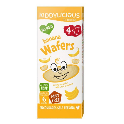 Εικόνα της KIDDYLICIOUS WAFERS 6m+ BANANA ΡΥΖΟΓΚΟΦΡΕΤΕΣ ΜΕ ΓΕΥΣΗ ΜΠΑΝΑΝΑ ΣΕ ΑΤΟΜΙΚΑ ΣΑΚΟΥΛΑΚΙΑ 4TEM x 4GR