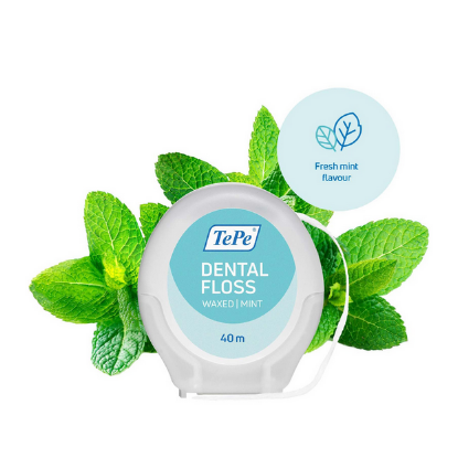 Εικόνα της TEPE DENTAL FLOSS WAXED MINT 40M Οδοντικό Νήμα Waxed Με Έλαιο Αβοκάντου/Mint 40μ - Bιώσιμο Yλικό