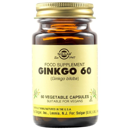 Εικόνα της SOLGAR GINKGO 60CAPS  Solgar Ginkgo Biloba 60mg Συμπλήρωμα Διατροφής για Τόνωση & Ενίσχυση Μνήμης - Ιδανικό για Περιπτώσεις Γεροντικής Άνοιας, 60veg.caps