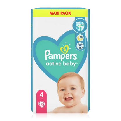 Εικόνα της PAMPERS ACTIVE BABY 4 (9-14KG) 58TEM