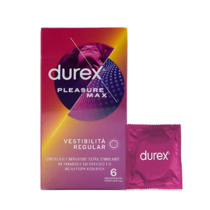 Εικόνα της DUREX PLEASURE MAX 6 ΤΕΜΑΧΙΑ ΠΡΟΦΥΛΑΚΤΙΚΑ ΜΕ ΚΟΥΚΙΔΕΣ ΚΑΙ ΡΑΒΔΩΣΕΙΣ 6Τ