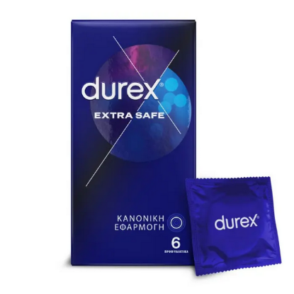 Εικόνα της DUREX EXTRA SAFE 6Τ ΠΡΟΦΥΛΑΚΤΙΚΑ ΜΕ ΕΛΑΦΡΩΣ ΠΑΧΥΤΕΡΑ ΤΟΙΧΩΜΑΤΑ ΓΙΑ ΜΕΓΑΛΥΤΕΡΗ ΑΣΦΑΛΕΙΑ 6Τ