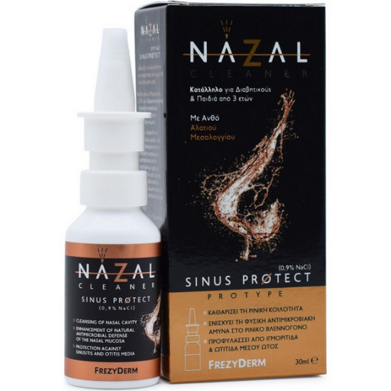 Εικόνα της FREZYDERM NASAL CLEANER SINUS PROTECT για Ανακούφιση από Ιγμορίτιδα & Ωτίτιδα Υπέρτονο Αλατούχο Διάλυμα 0,9% NaCl, 30ML