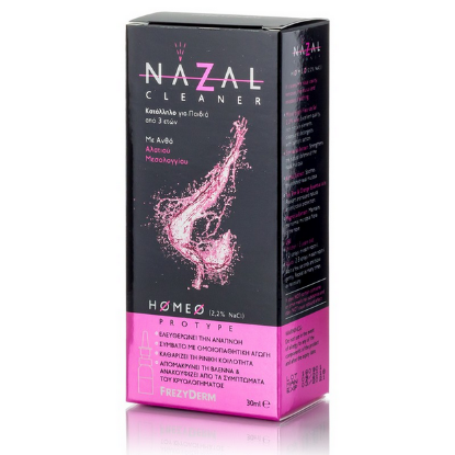 Εικόνα της FREZYDERM NAZAL CLEANER HOMEO για Ανακούφιση από το Κρυολόγημα Συμβατό με Ομοιοπαθητική Υπέρτονο αλατούχο διάλυμα 2,2% NaCl, 30ML