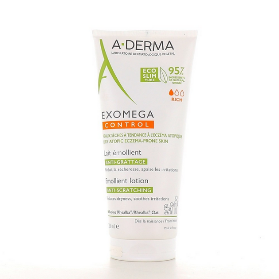 Εικόνα της A-DERMA EXOMEGA CONTROL LAIT EMOLLIENT Μαλακτικό Γαλάκτωμα, για δέρμα με τάση ατοπίας ή είναι πολύ ξηρό 200ML