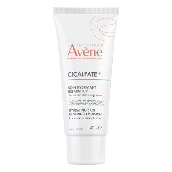 Εικόνα της AVENE CICALFATE+ HYDRATING SKIN REPAIRING EMULSION Επανορθωτική Ενυδατική Φροντίδα Μετά από Τατουάζ, 40ML