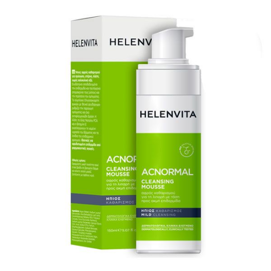 Εικόνα της HELENVITA ACNORMAL CLEANSING MOUSSE ΑΦΡΟΣ ΚΑΘΑΡΙΣΜΟΥ, 150ML.