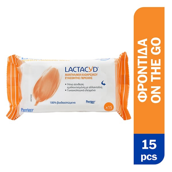 Εικόνα της LACTACYD  WIPES ΥΓΡΑ ΜΑΝΤΗΛΑΚΙΑ ΚΑΘΑΡΙΣΜΟΥ ΕΥΑΙΣΘΗΤΗΣ ΠΕΡΙΟΧΗΣ, 15ΤΕΜ.