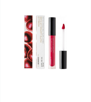 Εικόνα της KORRES MORELLO MATTE LASTING LIP FLUID N27 CRANBERRY SORBET 3.4ML