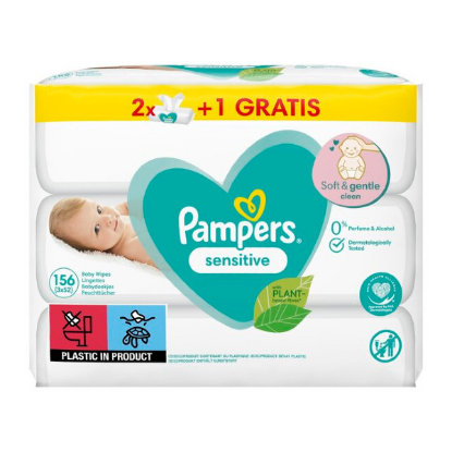 Εικόνα της PAMPERS WIPES SENSITIVE 2+1 ΔΩΡΟ