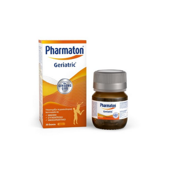 Εικόνα της PHARMATON GERIATRIC ΣΥΜΠΛΗΡΩΜΑ ΔΙΑΤΡΟΦΗΣ ΜΕ GINSENG G115 ΓΙΑ ΕΝΕΡΓΕΙΑ & ΠΝΕΥΜΑΤΙΚΗ ΕΥΕΞΙΑ, 30 TABS