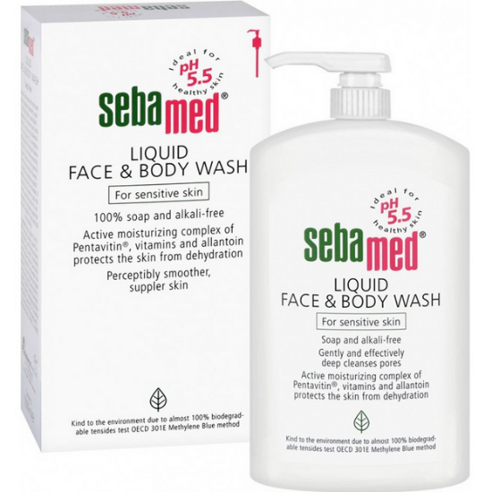 Εικόνα της SEBAMED LIQUID WASH FACE & BODY 1000ML