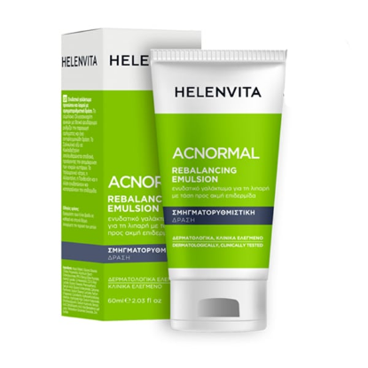 Εικόνα της HELENVITA ACNORMAL REBALANCING EMULSION ΕΝΥΔΑΤΙΚΗ ΚΡΕΜΑ ΠΡΟΣΩΠΟΥ ΓΙΑ ΤΗ ΛΙΠΑΡΗ ΜΕ ΤΑΣΗ ΠΡΟΣ ΑΚΜΗ ΕΠΙΔΕΡΜΙΔΑ, 60 ML