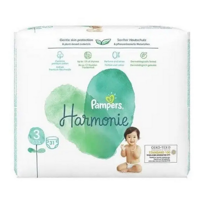 Εικόνα της PAMPERS HARMONIE ΜΕΓ N3 (6-10KG) 31TEM.