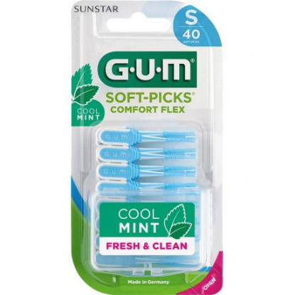 Εικόνα της GUM SOFT PICKS COMFORT FLEX COOL MINT SMALL 40TMX  669