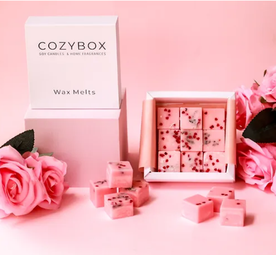 Εικόνα της COZYBOX WAX MELTS KYBAKIA 9TMX 90GR ΑΠΟ ΦΥΤΙΚΟ ΚΕΡΙ ΜΕ ΑΡΩΜΑ VANILLA ROSE