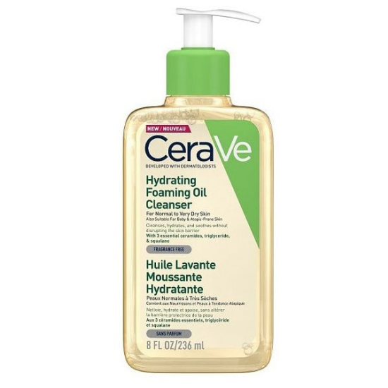 Εικόνα της CERAVE HYDRATING FOAMING CLEANSING OIL ΛΑΔΙ ΚΑΘΑΡΙΣΜΟΥ ΓΙΑ ΞΗΡΑ & ΕΥΑΙΣΘΗΤΑ ΔΕΡΜΑΤΑ, 236ML.