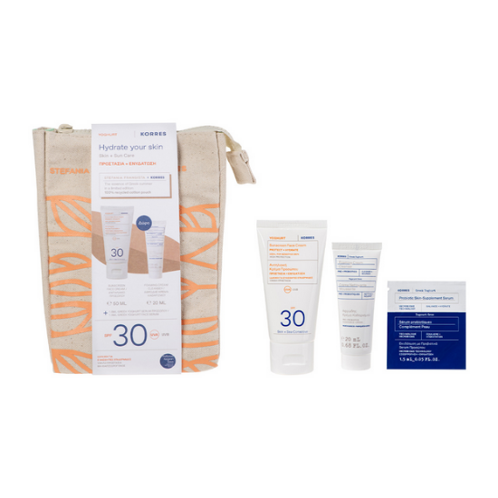 Εικόνα της KORRES PROMO YOGHURT SUNSCREEN FACE CREAM SPF30, 50ml + ΔΩΡΟ FOAMING CREAM CLEANSER, 20ml