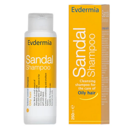 Εικόνα της EVDERMIA SANDAL SHAMPOO 250ML-Σαμπουάν για Λιπαρά Μαλλιά 250ml