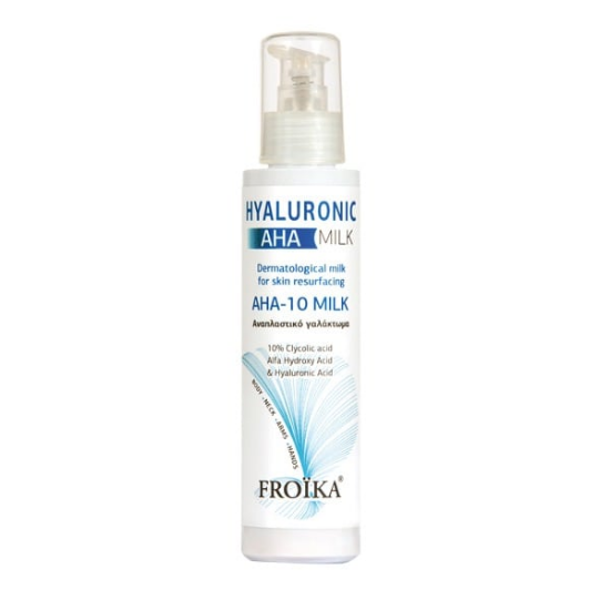 Εικόνα της FROIKA HYALURONIC AHA-10 MILK 125ML-Αναπλαστικό Γαλάκτωμα Προσώπου & Σώματος με Οξέα, 125ml