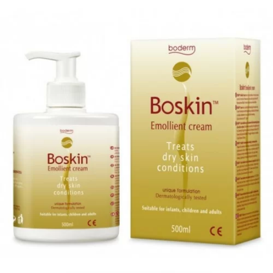 Εικόνα της BODERM BOSKIN EMOLIENT CREAM, ΜΑΛΑΚΤΙΚΗ ΚΡΕΜΑ ΣΩΜΑΤΟΣ ΓΙΑ ΤΗΝ ΠΕΡΙΠΟΙΗΣΗ ΤΟΥ ΞΗΡΟΥ ΔΕΡΜΑΤΟΣ, 500ML