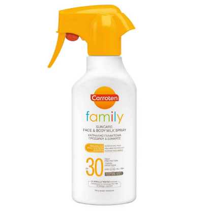 Εικόνα της CARROTEN FAMILY SUNCARE FACE & BODY MILK SPRAY SPF30, ΑΝΤΗΛΙΑΚΟ ΠΡΟΣΩΠΟΥ ΚΑΙ ΣΩΜΑΤΟΣ, 270ML