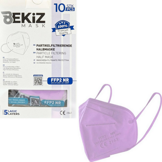 Εικόνα της BEKIZ MASK FFP2 NR ΛΙΛΑ 10ΤΕΜ.