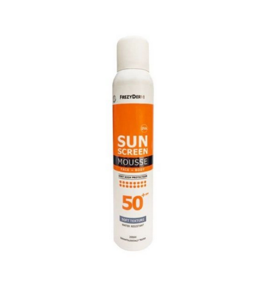 Εικόνα της FREZYDERM SUNSCREEN FACE & BODY MOUSSE SPF50+ ΑΝΤΗΛΙΑΚΟΣ ΑΦΡΟΣ ΠΡΟΣΩΠΟΥ & ΣΩΜΑΤΟΣ ΠΟΛΥ ΥΨΗΛΗΣ ΠΡΟΣΤΑΣΙΑΣ, 200ML