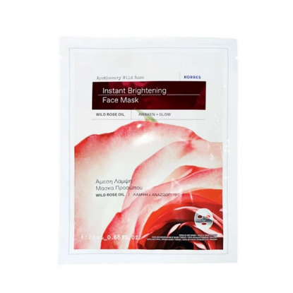 Εικόνα της KORRES WILD ROSE INSTANT BRIGHTENING FACE MASK 20ML