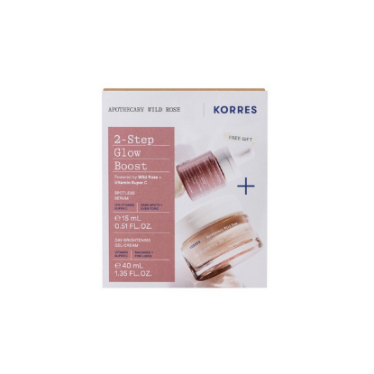 Εικόνα της KORRES APOTHECARY WILD ROSE 2-STEP GLOW BOOST PROMO ΜΕ DAY-BRIGHTENING GEL CREAM ΚΡΕΜΑ ΠΡΟΣΩΠΟΥ ΗΜΕΡΑΣ, 40ML & ΔΩΡΟ SPOTLESS SERUM ΔΙΦΑΣΙΚΟΣ ΟΡΟΣ ΠΡΟΣΩΠΟΥ ΓΙΑ ΛΑΜΨΗ, 15ML