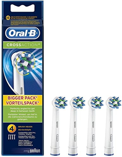 Εικόνα της ORAL-B CROSSACTION WHITE CLEAN MAXIMISER ΑΝΤΑΛΛΑΚΤΙΚΕΣ ΚΕΦΑΛΕΣ ΗΛΕΚΤΡΙΚΗΣ ΟΔΟΝΤΟΒΟΥΡΤΣΑΣ, 4ΤΜΧ