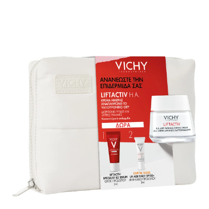 Εικόνα της VICHY PROMO LIFTACTIV Η.Α. ΚΡΕΜΑ ΠΡΟΣΩΠΟΥ ΗΜΕΡΑΣ 50ML & LIFTACTIV SPECIALIST B3 SERUM 5ML & ΑΝΤΗΛΙΑΚΟ ΠΡΟΣΩΠΟΥ CAPITAL SOLEIL UV AGE DAILY SPF50+ & ΔΩΡΟ ΤΣΑΝΤΑΚΙ