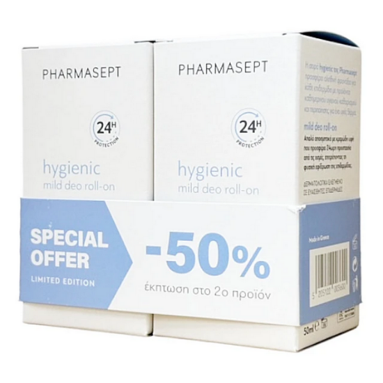 Εικόνα της PHARMASEPT HYGIENIC MILD DEO ROLL-ON 50% ΣΤΟ ΔΕΥΤΕΡΟ ΠΡΟΙΟΝ