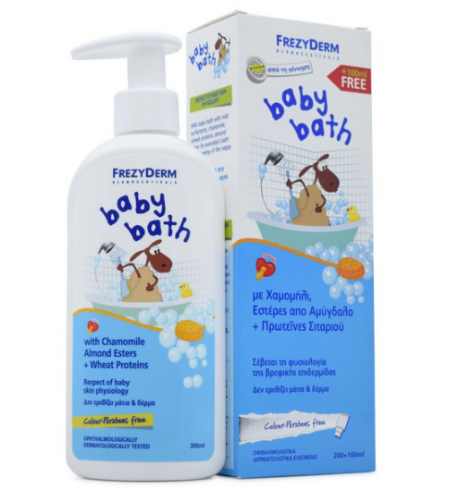 Εικόνα της FREZYDERM BABY BATH ΜΕ ΧΑΜΟΜΗΛΙ 300ML ΜΕ ΑΝΤΛΙΑ