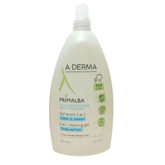 Εικόνα της A-DERMA PRIMALBA BABY GEL LAVANT 2 IN 1 BODY & HAIR 750ML