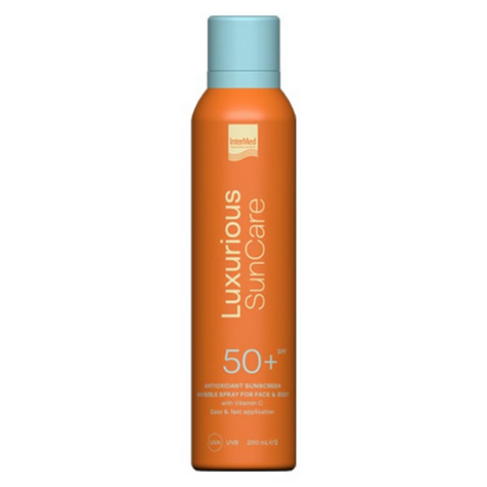 Εικόνα της INTERMED LUXURIOUS SUNCARE ANTIOXIDANT SUNSCREEN INVISIBLE SPRAY SPF50+ ΑΝΤΗΛΙΑΚΟ ΣΠΡΕΙ ΓΙΑ ΠΡΟΣΩΠΟ & ΣΩΜΑ, 200ML