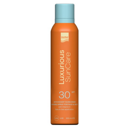 Εικόνα της INTERMED LUXURIOUS SUNCARE ANTIOXIDANT SUNSCREEN INVISIBLE SPRAY SPF30 ΑΝΤΗΛΙΑΚΟ ΣΠΡΕΙ ΓΙΑ ΠΡΟΣΩΠΟ & ΣΩΜΑ, 200ML