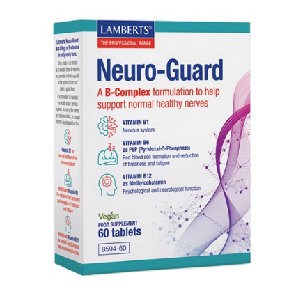 Εικόνα της LAMBERTS NEURO-GUARD Β-COMPLEX 60TABS - Συμπλήρωμα Διατροφής Για Την Υποστήριξη Του Νευρικού Συστήματος, 60 Ταμπλέτες