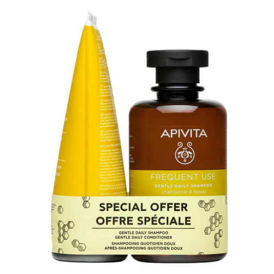 Εικόνα της APIVITA PROMO FREQUENT USE SET GENTLE DAILY SHAMPOO 250ML & GENTLE DAILY CONDITIONER, 150ML