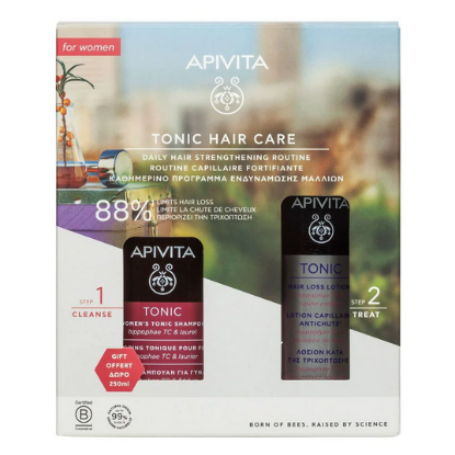 Εικόνα της APIVITA PROMO WOMEN'S TONIC HAIR LOSS LOTION ΚΑΤΑ ΤΗΣ ΤΡΙΧΟΠΤΩΣΗΣ, 150ML & ΔΩΡΟ WOMEN'S TONIC SHAMPOO ΤΟΝΩΤΙΚΟ ΣΑΜΠΟΥΑΝ ΓΙΑ ΓΥΝΑΙΚΕΣ, 250ML