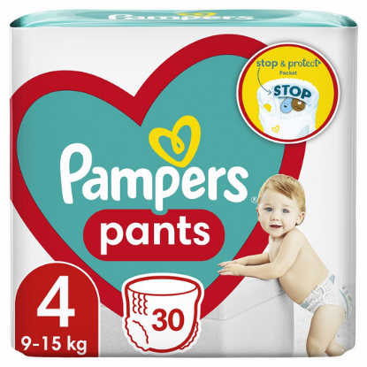 Εικόνα της PAMPERS PANTS N4 (9-15KG) 30TEM.