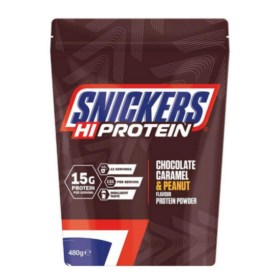 Εικόνα της SNICKERS HI-PROTEIN WHEY PROTEIN POWDER CHOCOLATE CARAMEL & PEANUT FLAVOUR, 480G