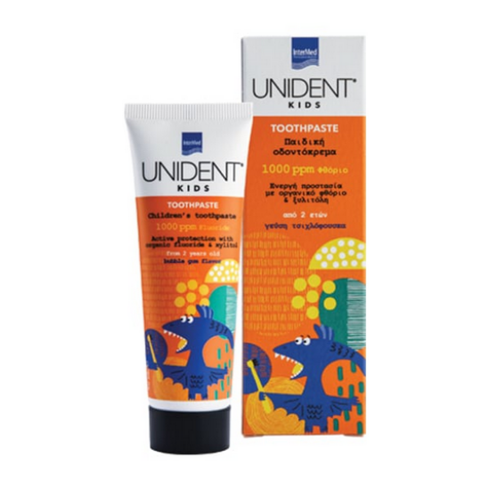 Εικόνα της INTERMED UNIDENT KIDS TOOTHPASTE 1000PPM 50ML 1TEM. -  Παιδική Οδοντόκρεμα 1000ppm Φθόριο 2y+, 50ml