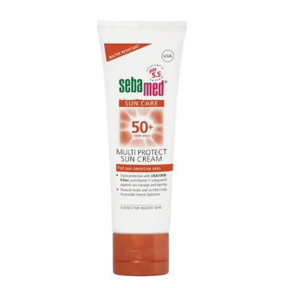 Εικόνα της SEBAMED SUN CARE MULTI PROTECT SUN CREAM SPF50 75ML - Αντιηλιακή Κρέμα Προσώπου Για Το Ευαίσθητο Δέρμα Χωρίς Άρωμα, 75ml