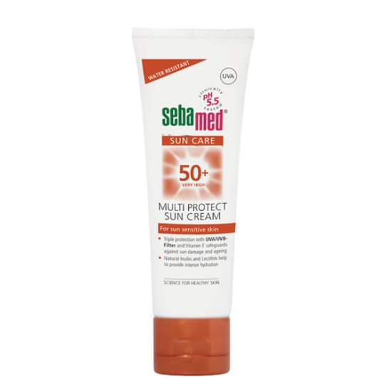 Εικόνα της SEBAMED SUN CARE MULTI PROTECT SUN CREAM SPF50 75ML - Αντιηλιακή Κρέμα Προσώπου Για Το Ευαίσθητο Δέρμα Χωρίς Άρωμα, 75ml